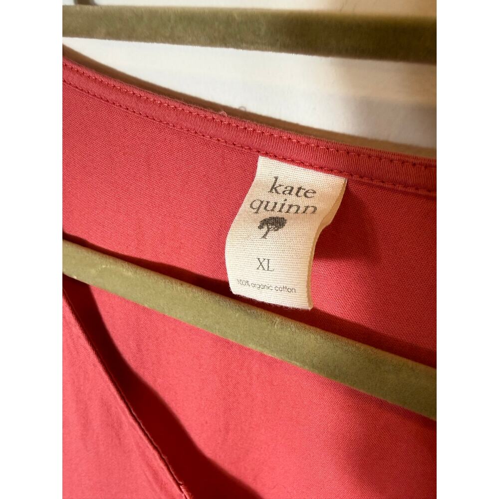 Button-Front V-Neck Midi Dress in Dusty Red - Picture 6 of 8